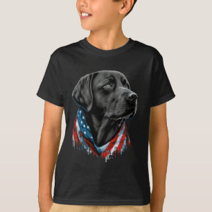 T-shirt États-Unis 4 juillet Noir Patriotique Américain La