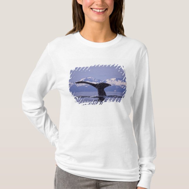 T-shirt États-Unis, Alaska, baleine à bosse du passage int (Devant)