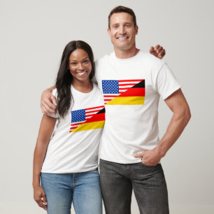 T-shirt etats-unis allemagne demi-drapeau états-unis