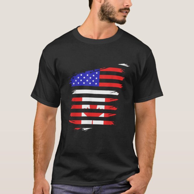 T-shirt États-Unis Amérique Canada (Devant)
