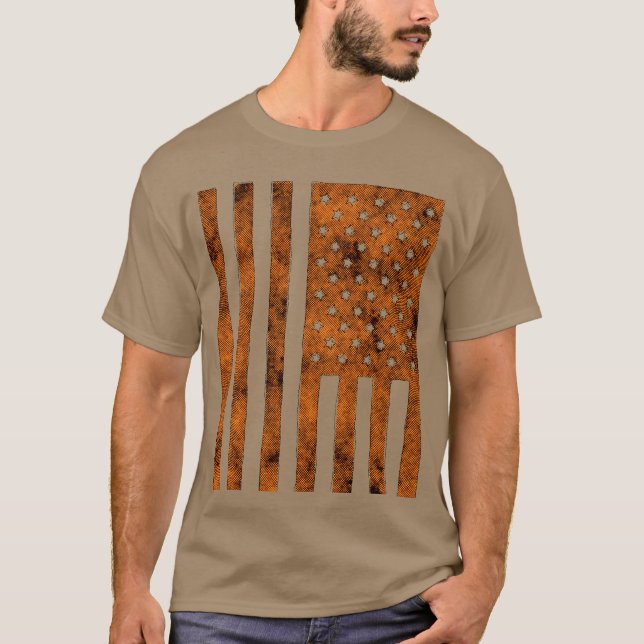 T-shirt États-Unis Amérique Drapeau Grunge (Devant)