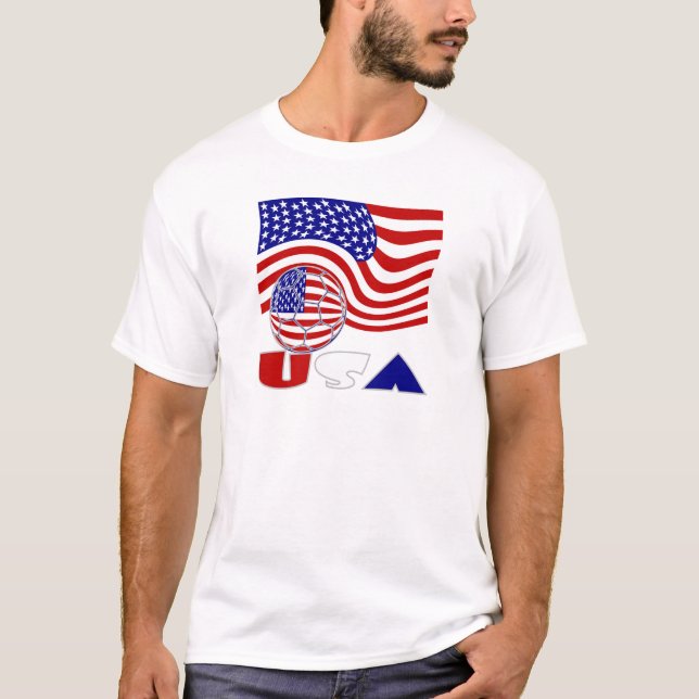 T-shirt États-Unis Amérique Drapeau USA balle de football (Devant)
