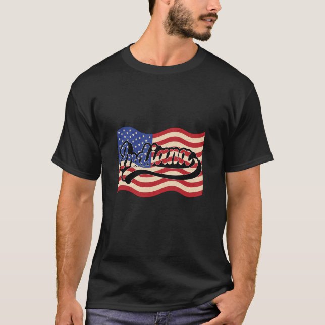 T-shirt États-Unis Amérique Indiana (Devant)