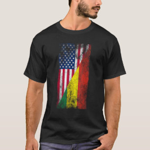 T-shirt États-Unis Bolivie Drapeaux États-Unis d'Amérique 