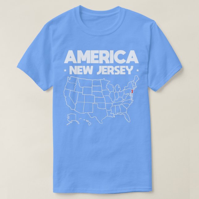 T-shirt États-Unis cadeau New Jersey State (Design devant)