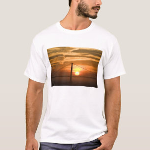 T-shirt États-Unis. Californie. San Francisco. Soleil couc