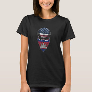 T-shirt États-Unis Cambodge Racines Drapeau Cambodgien Amé