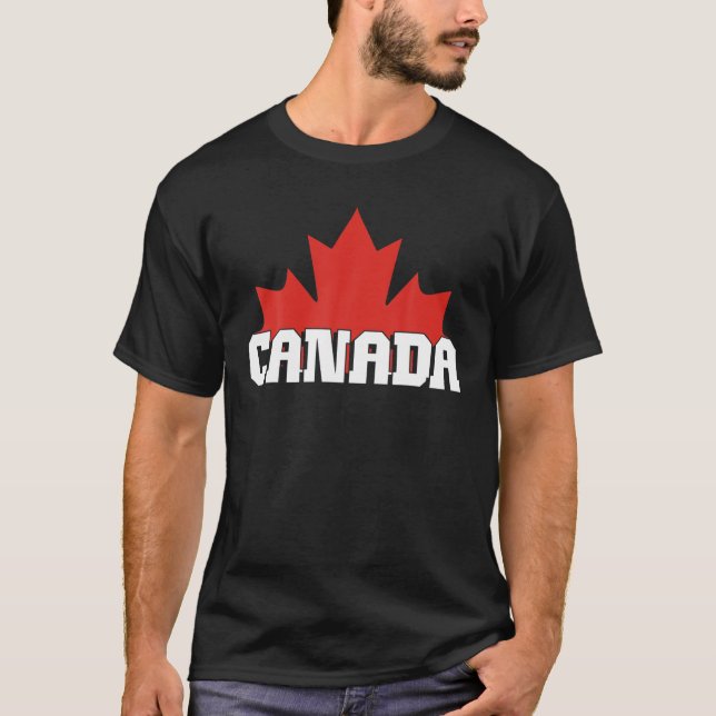 T-shirt États-Unis Canada Drapeau pour la fête canadienne  (Devant)