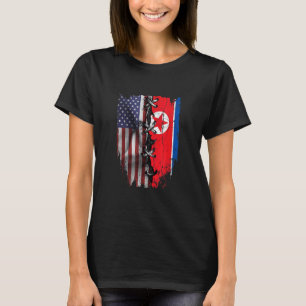 T-shirt États-Unis Corée du Nord Croissance des racines no