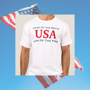T-shirt États-Unis Courageux Et Patriotique Libre