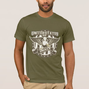 T-shirt États-Unis d'Amérique Aigle chauve Patriotique 