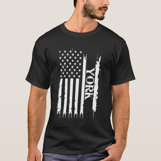 T-shirt États-Unis d'Amérique désistés avec le drapeau amé (Devant)