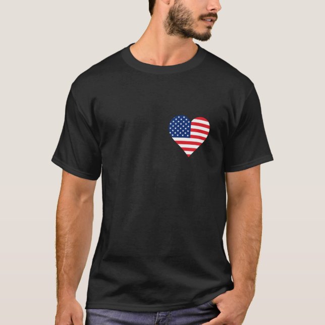 T-shirt États-Unis d'Amérique Drapeau américain Dons cardi (Devant)