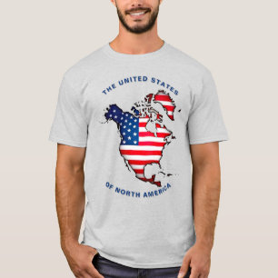 T-shirt États-Unis d'Amérique du Nord texte personnalisé