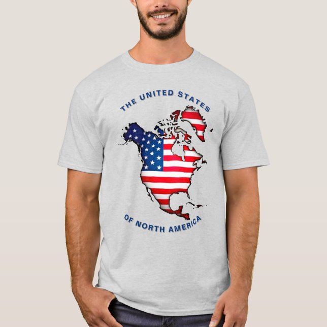 T-shirt États-Unis d'Amérique du Nord texte personnalisé (Devant)