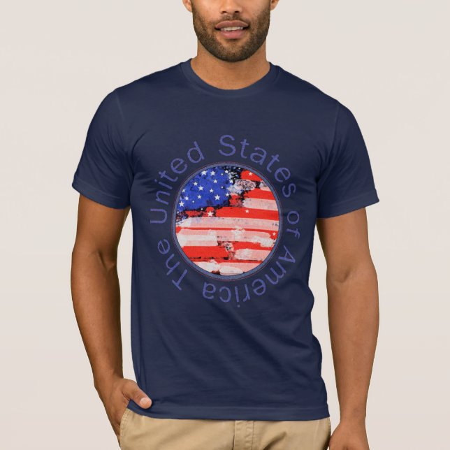 T-shirt états-unis d'amérique . flag (Devant)