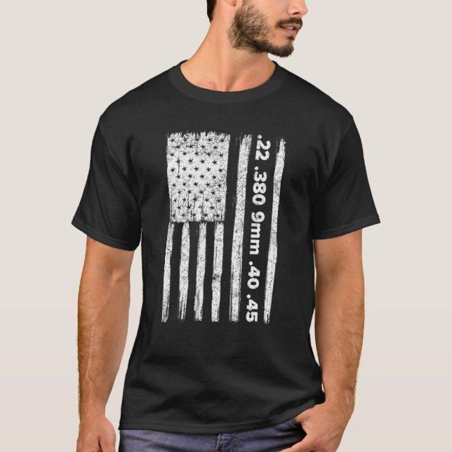 T-shirt États-Unis Drapeau 4 Juillet Américain Rouge Blanc (Devant)