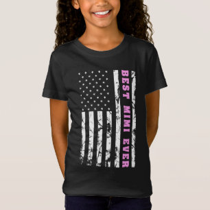 T-Shirt États-Unis Drapeau Américain Mimi Meilleur Cadeau 