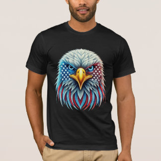 T-shirt États-Unis Drapeau Bald Eagle Patriotique