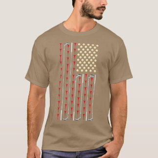 T-shirt États-Unis Drapeau Golf Club Patriotic Golf