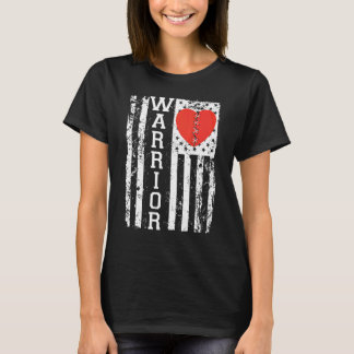 T-shirt Etats-Unis Drapeau Open Heart Chirurgie Récupérati