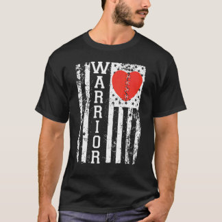 T-shirt Etats-Unis Drapeau Open Heart Chirurgie Récupérati