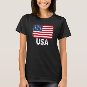 T-shirt Etats-Unis Drapeau Soutien américain Femmes Hommes