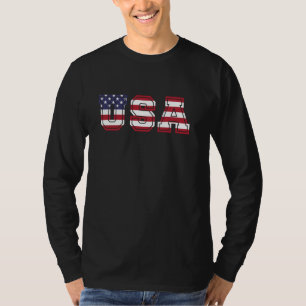 T-shirt Etats-Unis en design de style DRAPEAU AMÉRICAIN - 