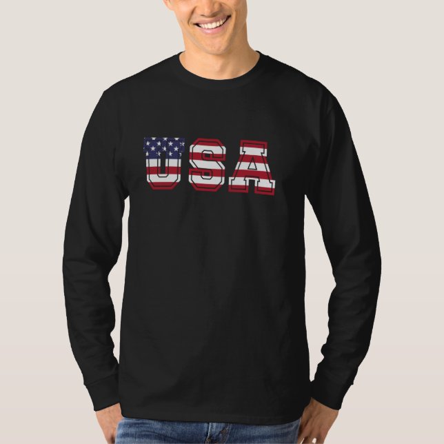 T-shirt Etats-Unis en design de style DRAPEAU AMÉRICAIN -  (Devant)