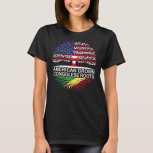 T-shirt Etats-Unis et Congo République drapeaux American G