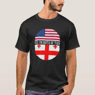 T-shirt Etats-Unis et Géorgie drapeaux Vintages Oui Je sui