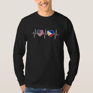 T-shirt États-Unis et Philippines Drapeau Philippin Drapea