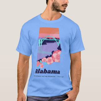 T-shirt États-Unis État de l'Alabama Psaume 28 Mon héritag