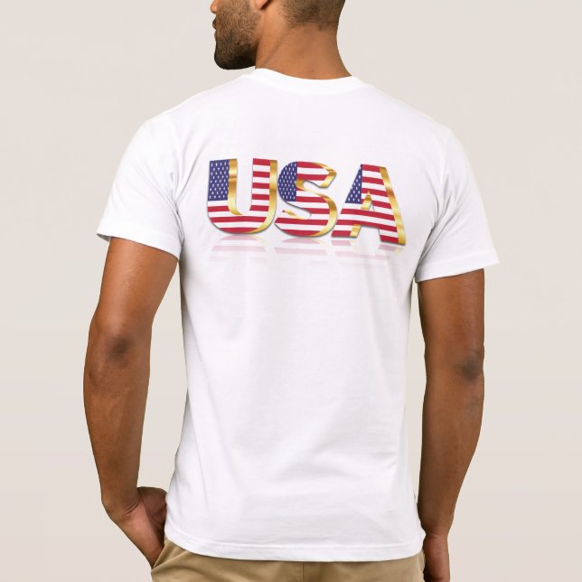 T-shirt États-Unis - États-Unis d'Amérique - Drapeau - Pat (Dos)