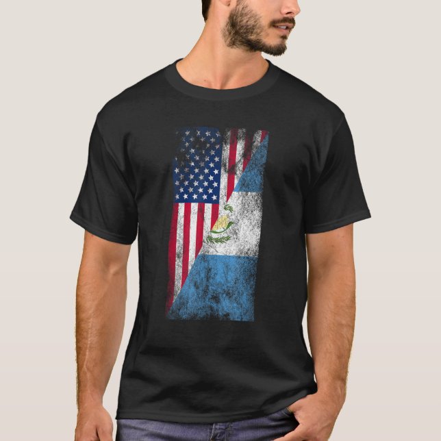 T-shirt États-Unis Guatémala Drapeaux Guatémaltèques États (Devant)