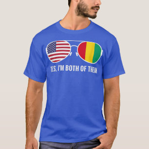 T-shirt États-Unis Guinée Drapeau Lunettes de soleil Guiné