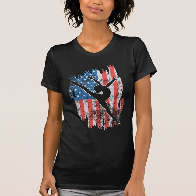 T-shirt Etats-Unis Gymnastique détendue American Flag Team (Devant)
