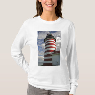 T-shirt États-Unis, Maine, Lubec. Phare de West Quoddy Hea