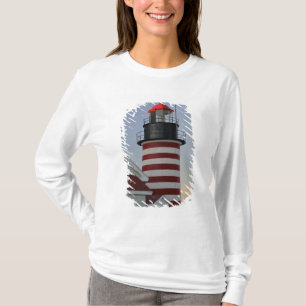 T-shirt États-Unis, Maine, Lubec. Phare de West Quoddy Hea