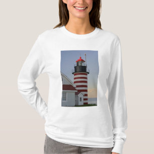 T-shirt États-Unis, Maine, Lubec. Phare de West Quoddy Hea