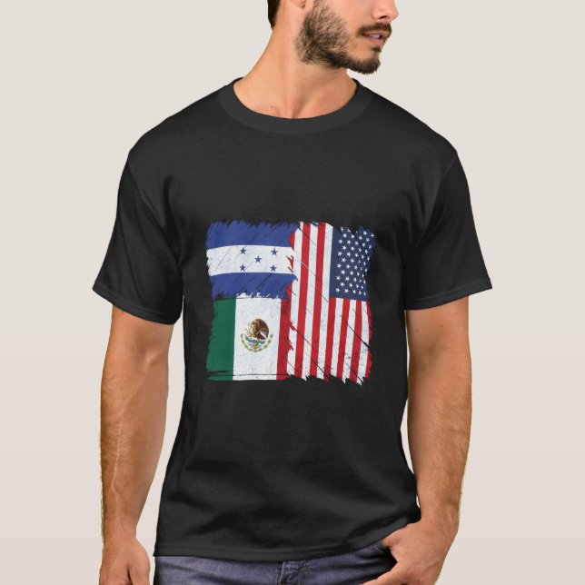 T-shirt États-Unis Mexique Honduras (Devant)