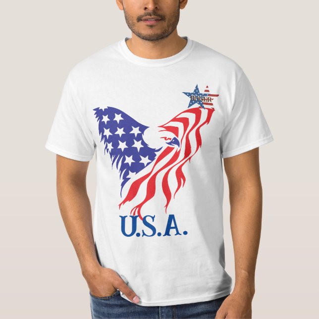 T-shirt "États-Unis" Monogramme d'aigle américain (Devant)