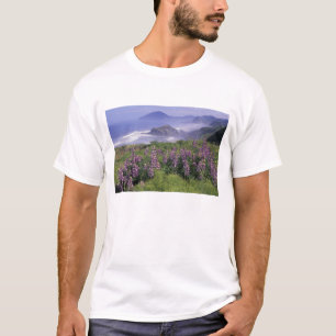 T-shirt États-Unis, Oregon, Nesika Beach. Lupin et Oregon