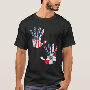 T-shirt États-Unis République Dominicaine Drapeau d'emprei