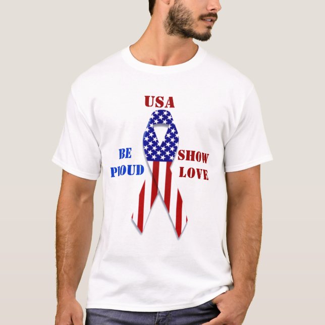 T-shirt États-Unis,Sois fier,Sois fort_ (Devant)