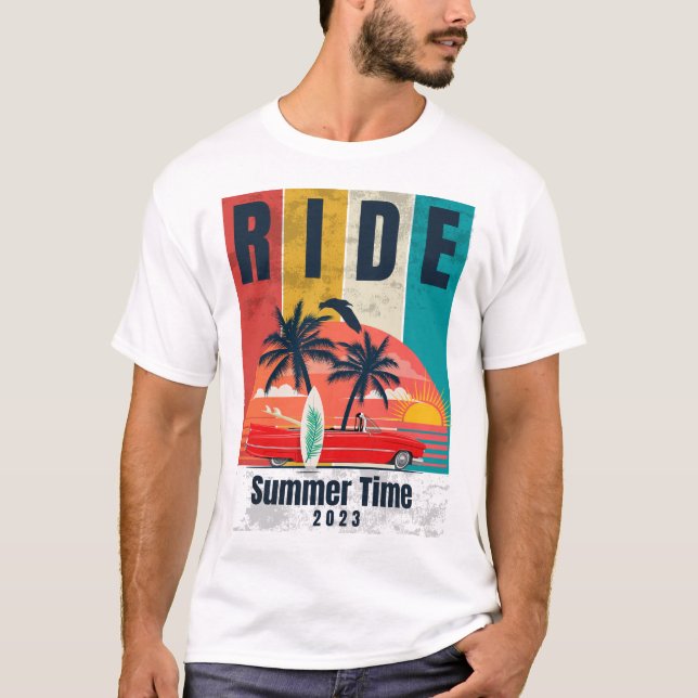 T-shirt Été 2023 Cadillac Sunset Ride (Devant)