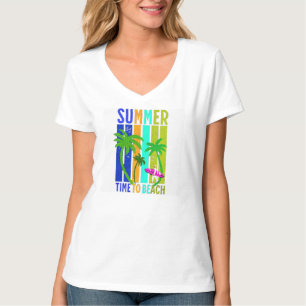 T-shirt Été à la Plage – Graphisme Rétro Surf Vibes