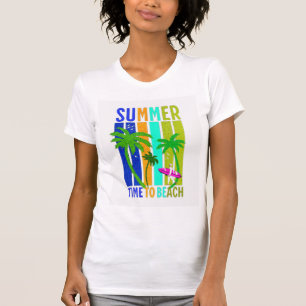 T-shirt Été à la Plage – Graphisme Rétro Surf Vibes