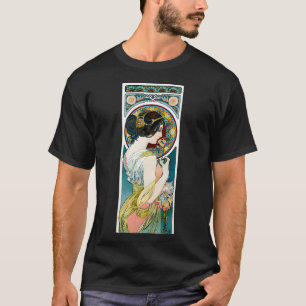 T-shirt Été -Alphonse Mucha -Art Nouveau Mucha -Vintage