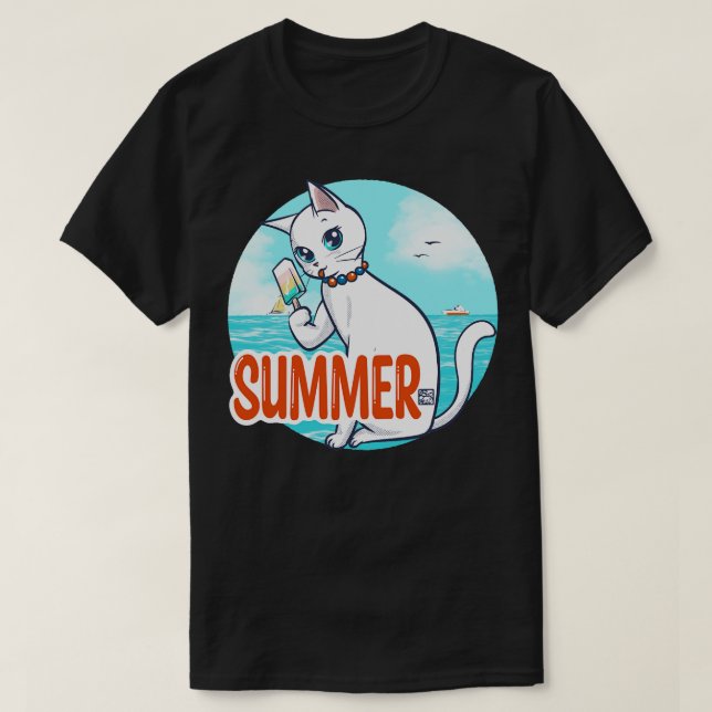 T-shirt Été Avec Popsicle (Design devant)
